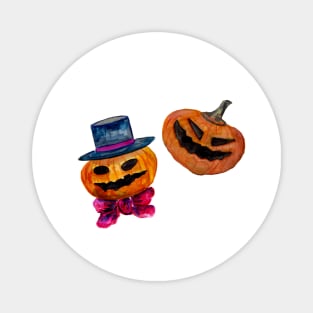 Halloween Pumpkin Heads Duo Magnet